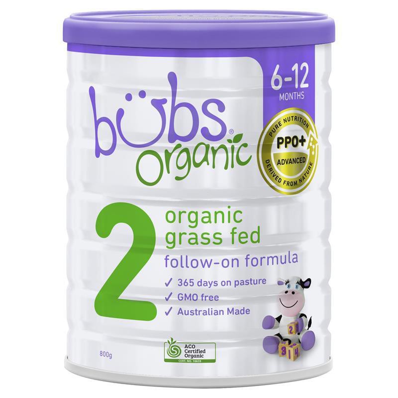 Sữa bò BUBS Organic 800g - số 2 (Hộp)