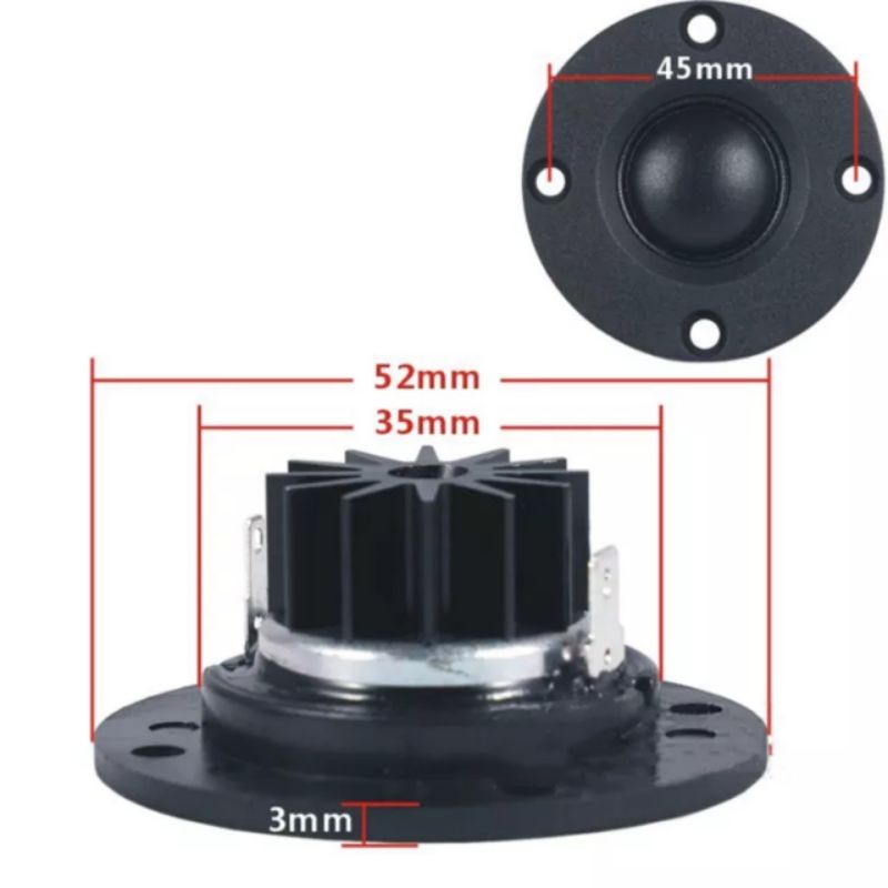 Cặp loa Treble dome lụa 30W 6Omh cao cấp từ Neo có tản nhiệt