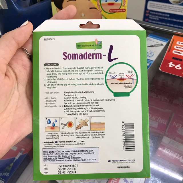 Miếng dán mụn - vết thương Somaderm-L