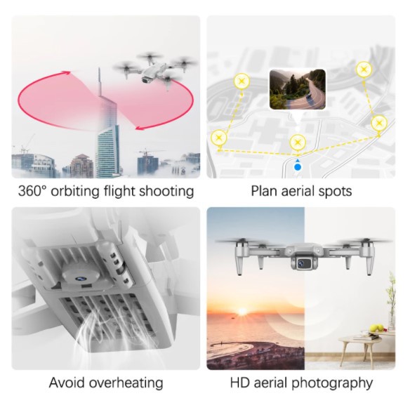 TẶNG KÈM 1 PINFlycam Giá Rẻ 4K L900 PRO Máy Bay Flycam , Gimbal 2 Trục, Động cơ không chổi than, Tầm xa 1200m
