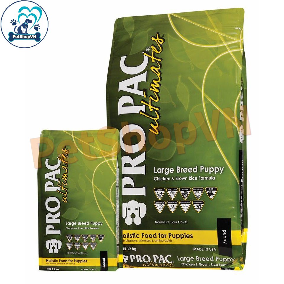 Thức Ăn Cho Chó Con Và Chó Mẹ Giống Lớn Hạt PROPAC ULTIMATES LARGE BREED PUPPY Bao 20Kg Vị Thịt Gà & Gạo Lứt