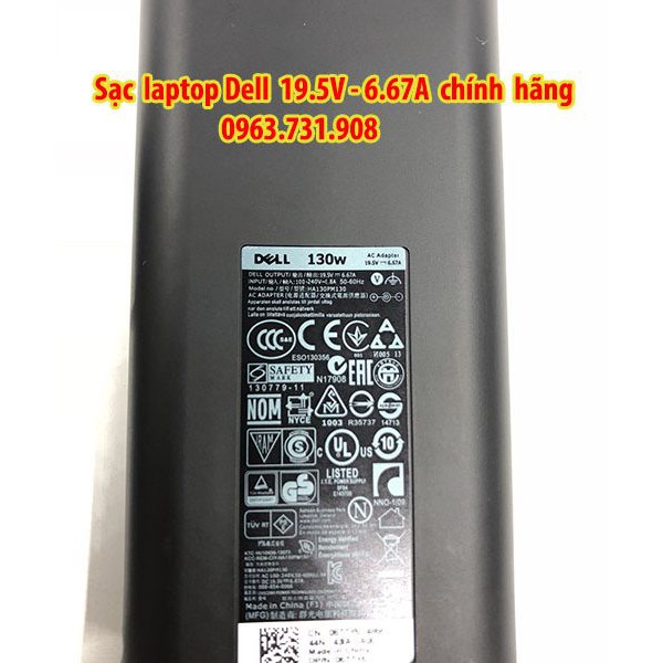 SẠC Laptop DELL M3800 XPS15 9530 9550 9560 Precision 5530 19.5V 6.67A 130W- Chính Hãng BH 12 tháng ZIN