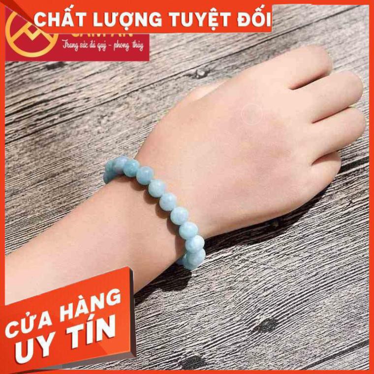 Chuỗi Vòng Tay Aquamarin Tự Nhiên - Trang sức phong thủy Cẩm An