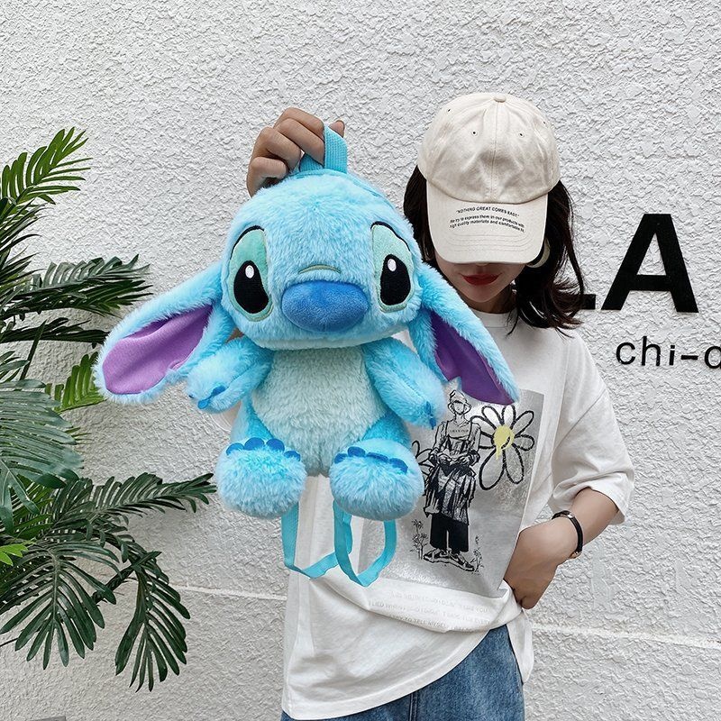 Ba lô mini hình Stitch nhồi bông dễ thương cho bé