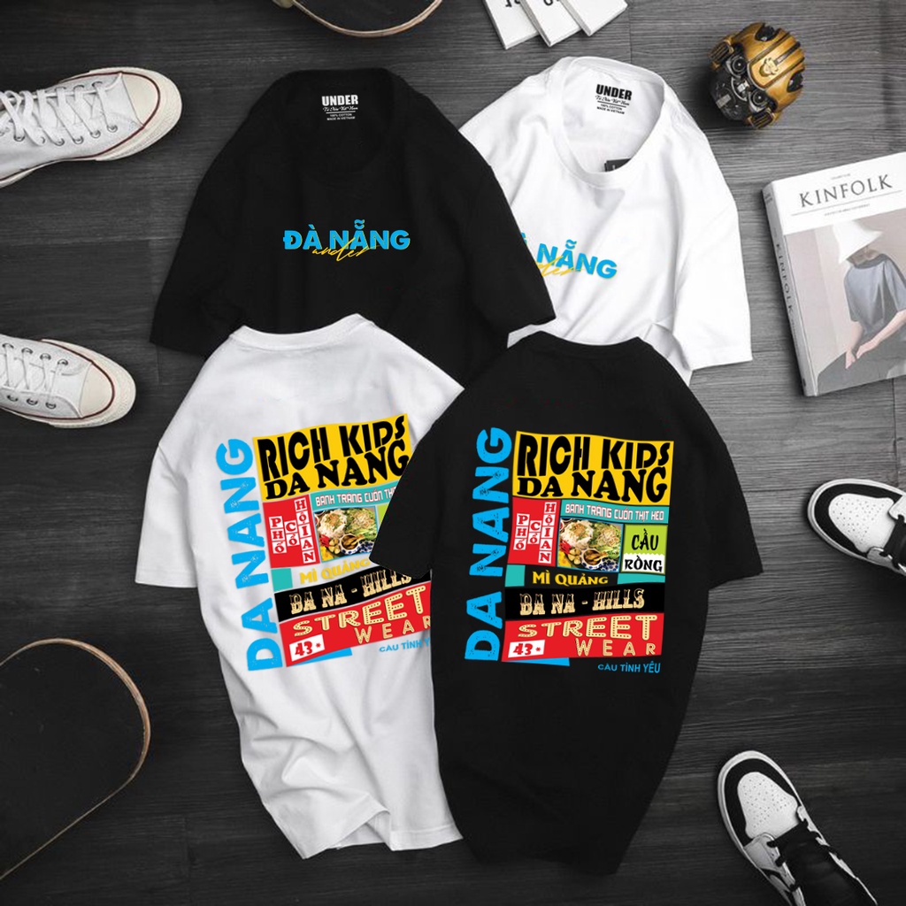 Áo Thun Đà Nẵng Unisex Áo Phông Đà Nẵng Under 100% Cotton 4 Chiều
