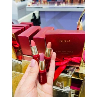 (Bill Pháp) Set Son Kiko Holiday 3 cây mini 2021