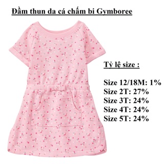 Đầm thun cá chấm bi Gymboree- VNXK