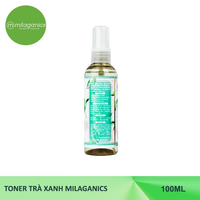 COMBO TẨY TRANG Toner Trà xanh 100ml+ Dầu Tẩy trang Hoa hồng MILAGANICS 100ml | BigBuy360 - bigbuy360.vn