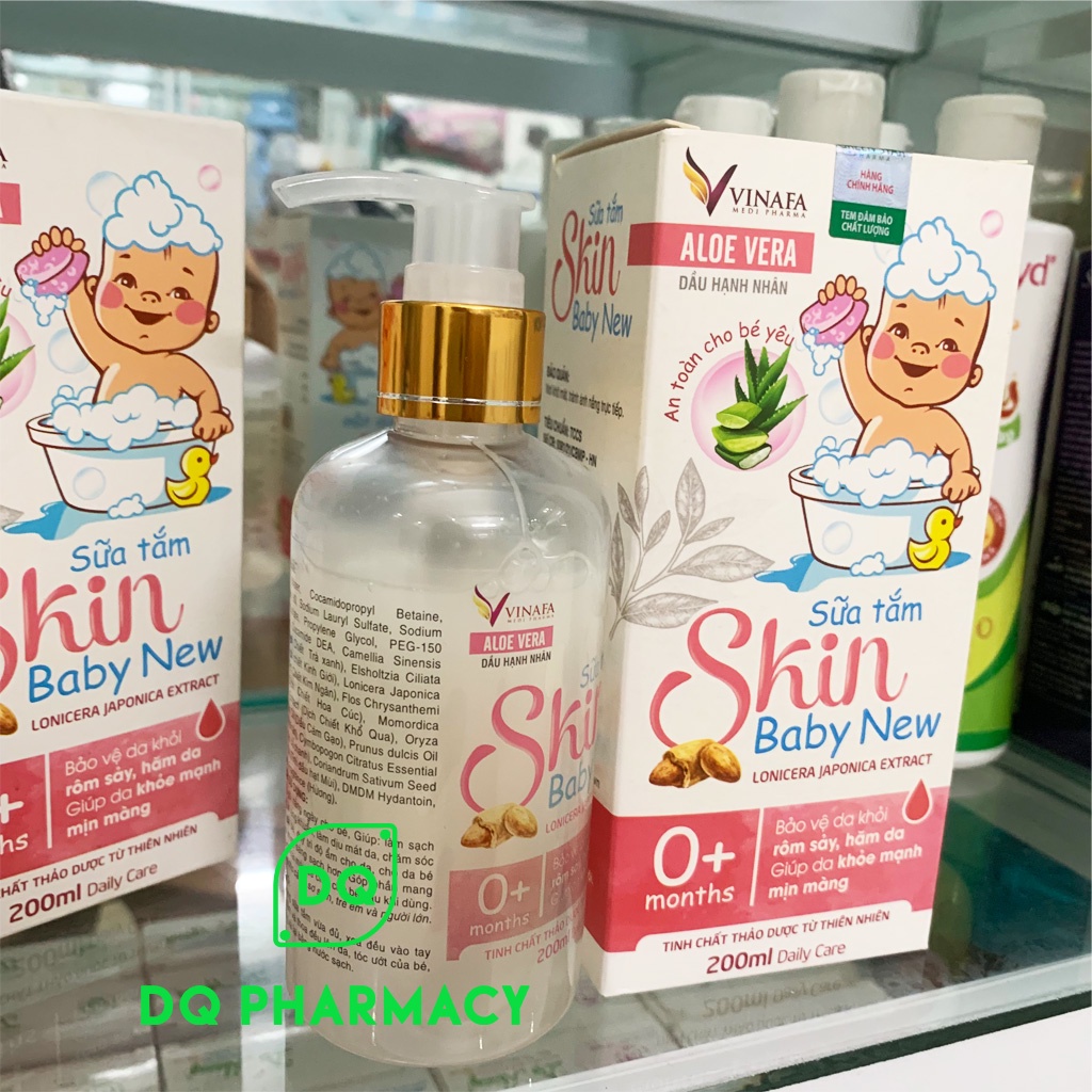 Sữa tắm cho bé, sữa tắm hăm, rôm sảy Skin Baby New chính hãng