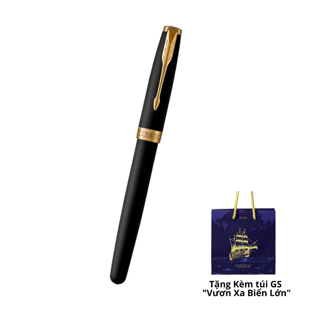 Leon Dio - Bút máy cao cấp Parker Sonnet Matte Black GT TB-1950875 [ Tặng kèm túi Gitfset Vươn Xa Biển Lớn ]