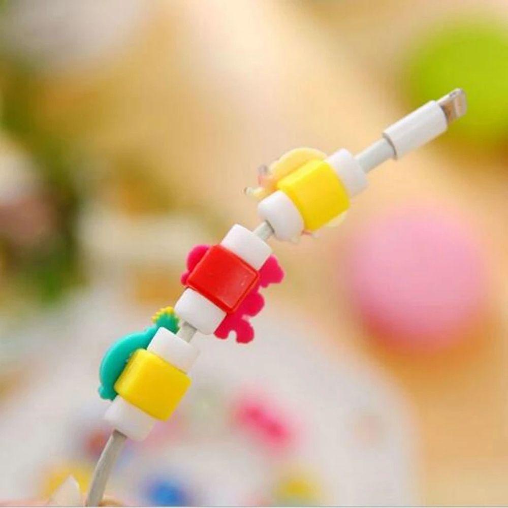 Dụng Cụ Quấn Bảo Vệ Dây Cáp Sạc / Tai Nghe Cổng USB Họa Tiết Hoạt Hình Dễ Thương