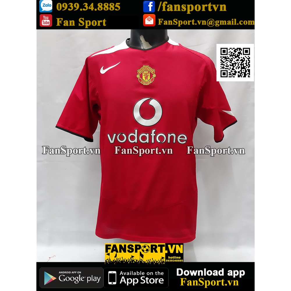 Áo đấu bóng đá Manchester United 2004-2005-2006 home shirt jersey red 118834 Nike