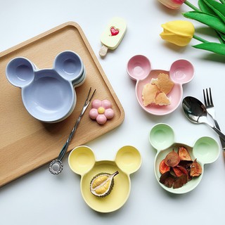 Bát ăn dặm cho bé, Đĩa mickey sứ 50ml
