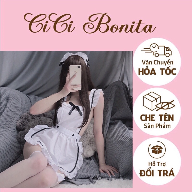 Đồ ngủ nữ,Cosplay hầu gái Nhật Bản sexy đáng yêu,maid gợi cảm CICI BONITA CP36- Ship Hỏa Tốc HCM