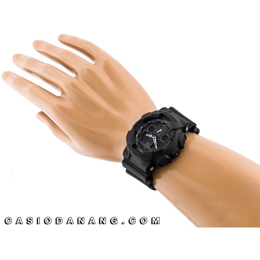 Đồng hồ nam dây nhựa Casio G-Shock chính hãng Anh Khuê GA-100-1A1DR (52mm)