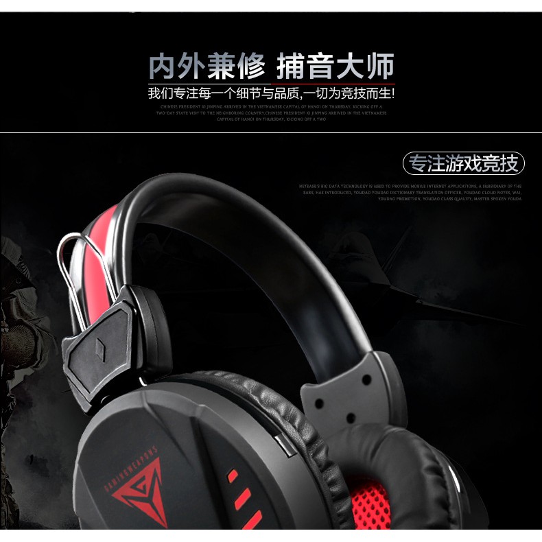 Tai nghe game thủ có dây A1 tai nghe máy tính để bàn tặng cáp chia audio - HEADPHONE A1