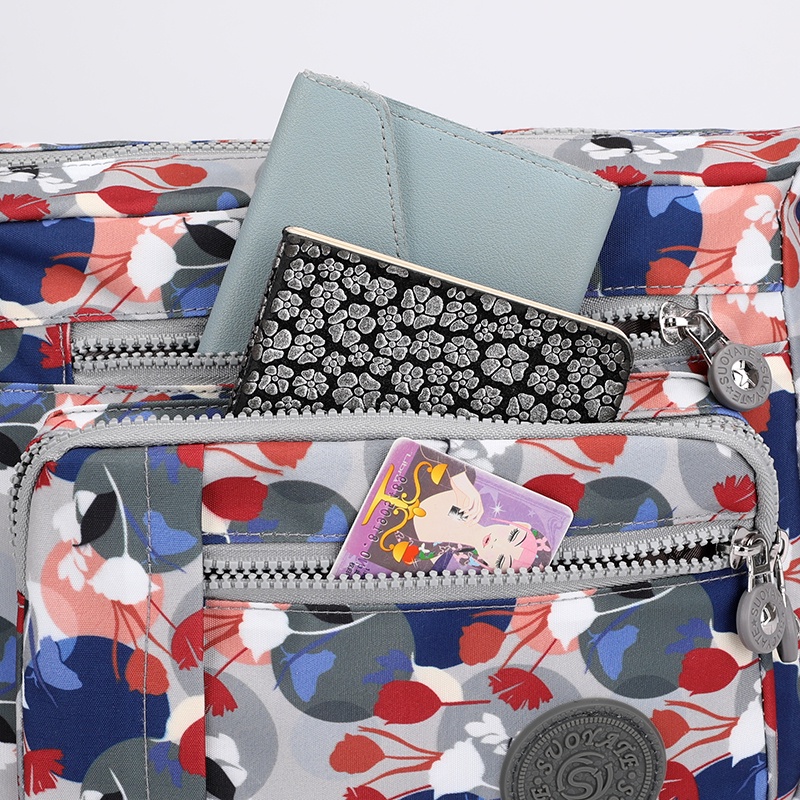 Túi Đeo Chéo Một Bên Vai Sức Chứa Lớn In Họa Tiết Phong Cách Trung Hoa Đơn Giản Thời Trang