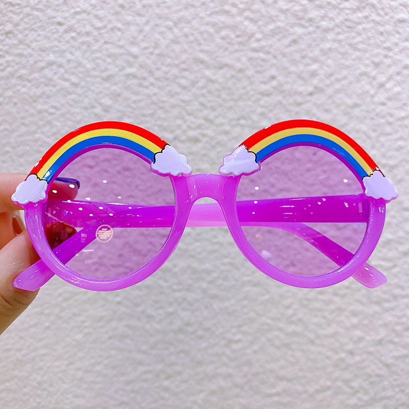 Bé Kính Mát Cầu Vồng bé Kính mát hoạt hình TIA UV bảo vệ mắt kính