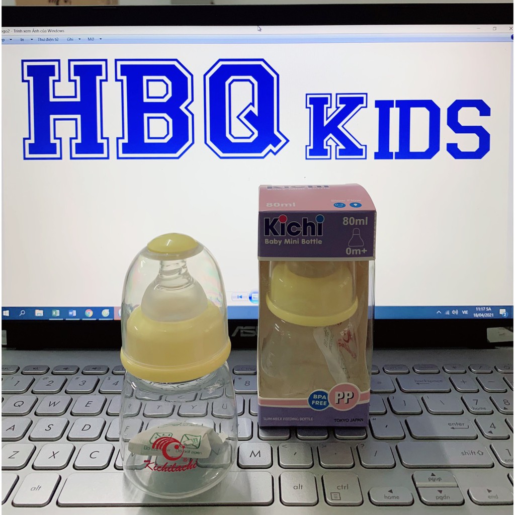 Bình Sữa Cổ Rộng PPSU 80ml Cao Cấp  [KICHILACHI Chính Hãng - Công Nghệ Nhật Bản] - Gia Huy Kids