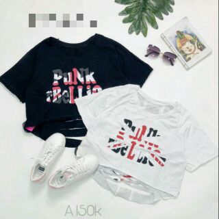 Áo croptop tay lỡ rách kiểu KH051 AC041