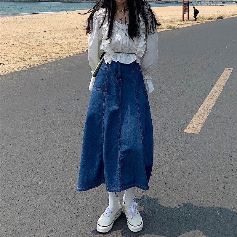 Chân Váy Jean / Bò Dáng Xoè Chữ A Taobao Order