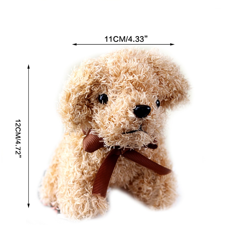Thú nhồi bông hình chú chó Poodle kích thước 12cm