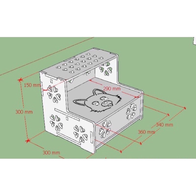 Compo kệ ko ngăn + ghế bệt có bánh xe làm nail
