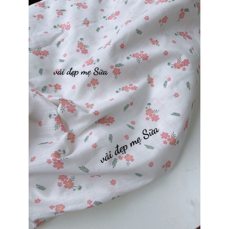 Vải đũi xước 3 bông hoa