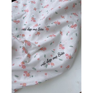 vải đũi xước 3 bông hoa
