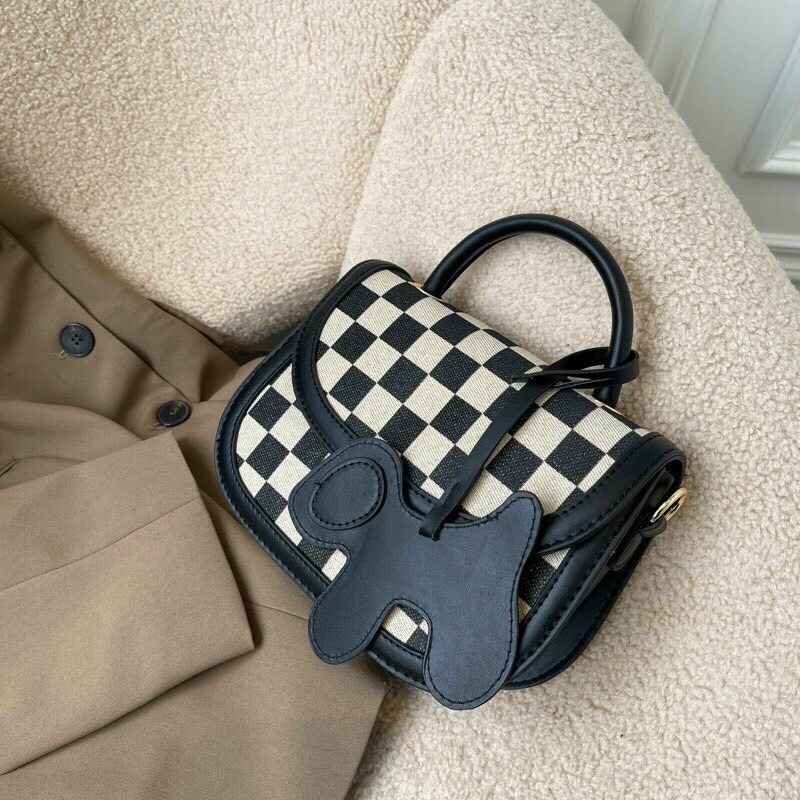 Túi Đeo Chéo [HÀNG CÓ SẴN] Hoạ Tiết Kẻ Dễ Thương