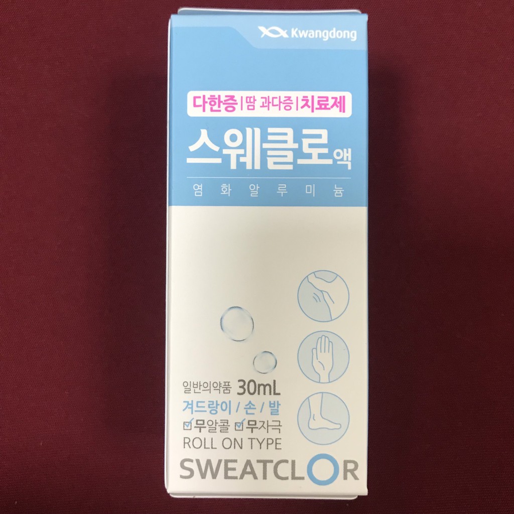 [SALE] [CAM KẾT 100% CHÍNH HÃNG] Lăn Khử Mùi Kwangdong Sweatclor 30ml Hàn Quốc - Ngăn Tiết Mồ Hôi, Không gây ố vàng áo