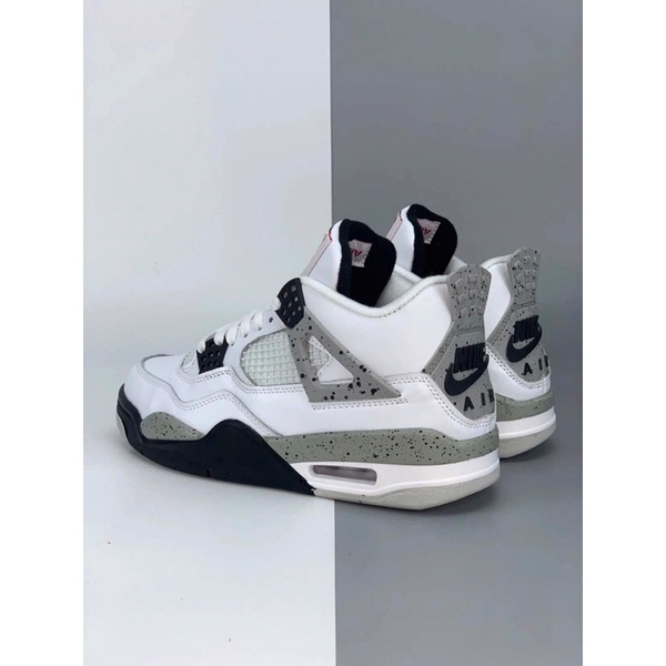(FULL PHỤ KIỆN 1.1) Giày sneaker air Jodan 4 retro black xám trắng đen nam nữ