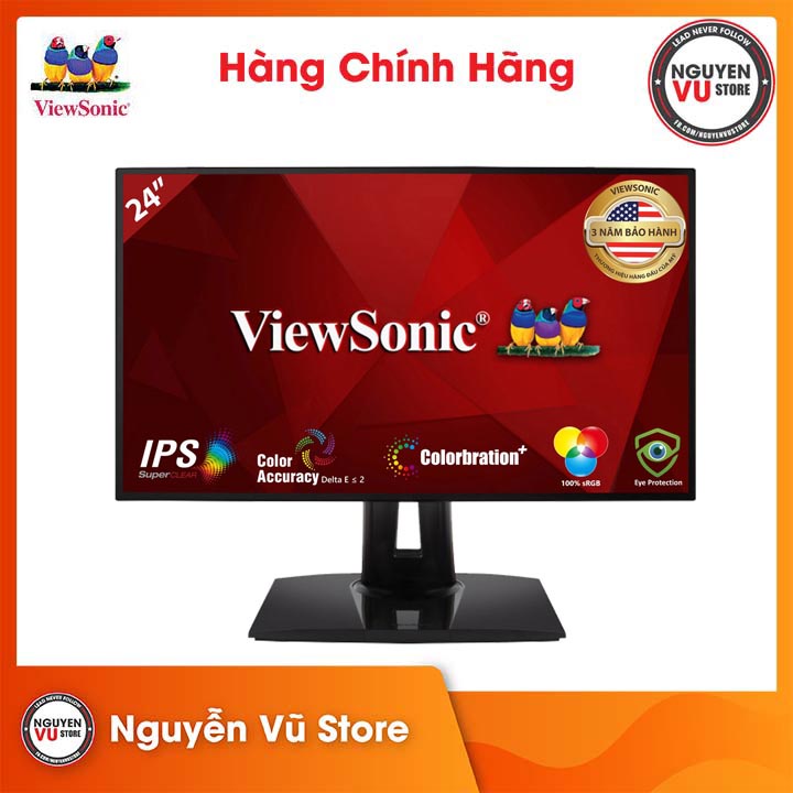 Màn Hình Đồ Họa ViewSonic VP2458 24″/IPS/FHD/60Hz/5ms/100% sRGB - Hàng Chính Hãng