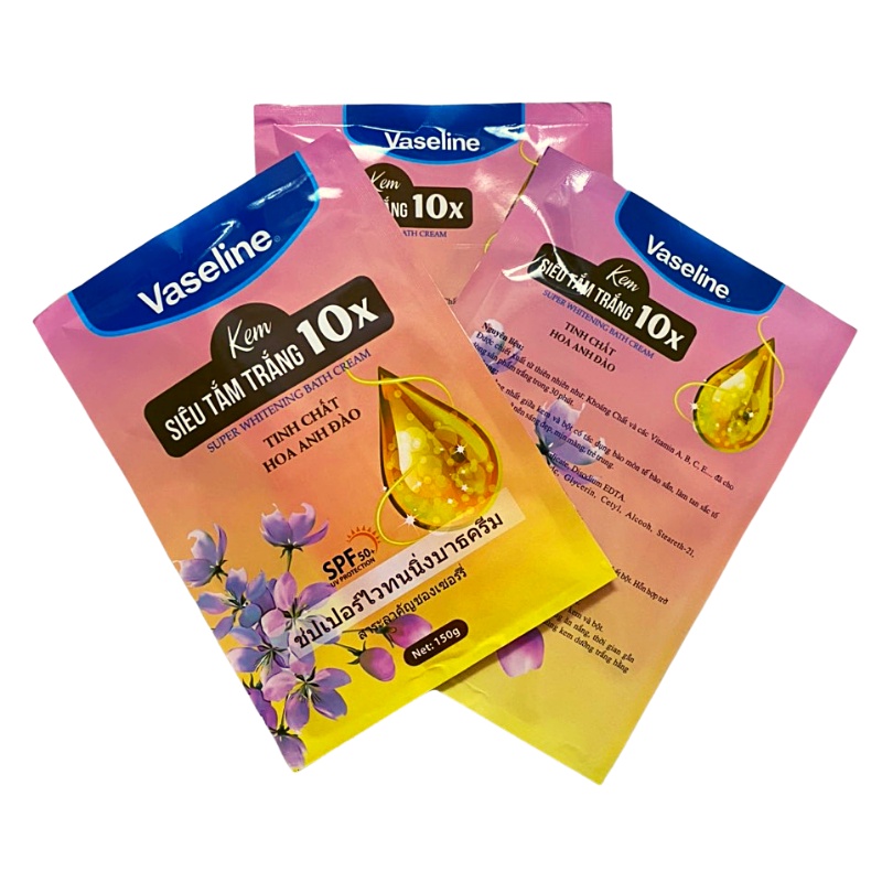 gói tắm trắng vaseline tắm nhanh bật tone trắng sau 20p