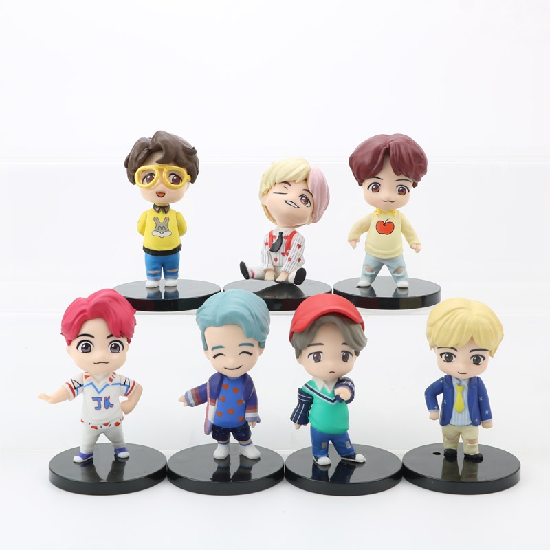 Set 7 mô hình nhân vật bt21 bts dễ thương bt21