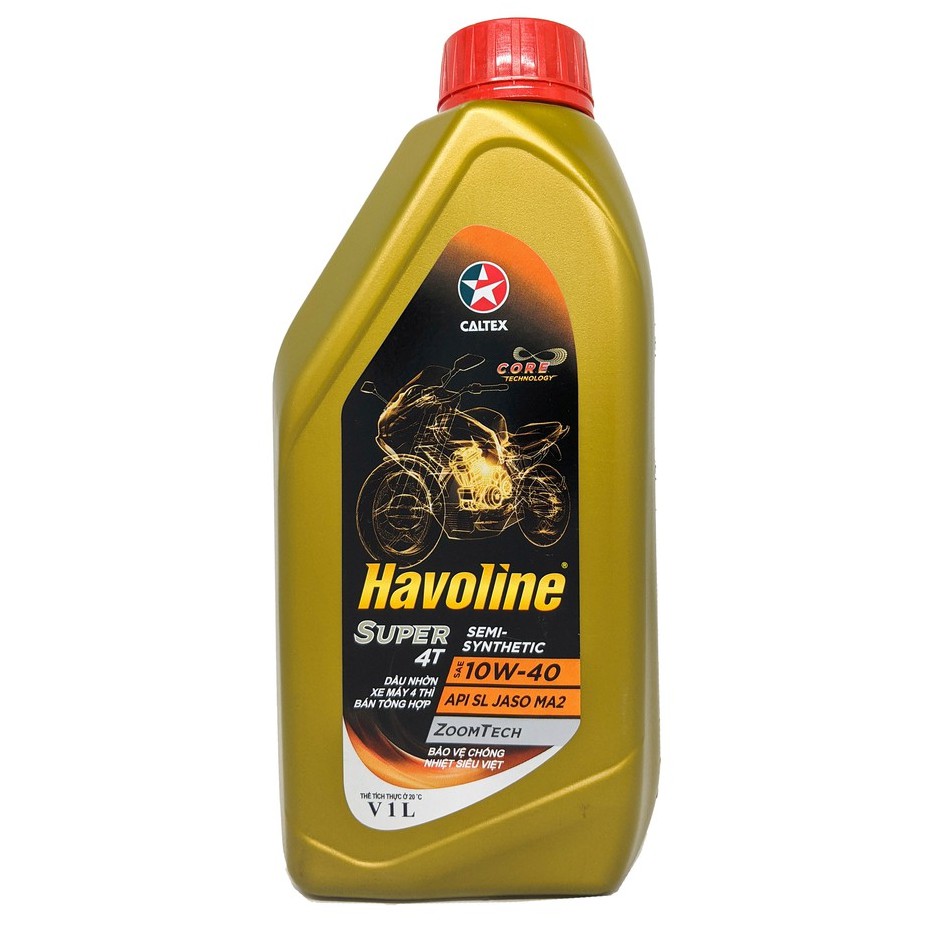 1L DẦU NHỚT HAVOLINE SUPER SEMI -SYNTHETIC 4T 10W-40 1000ML(1L) XE SỐ