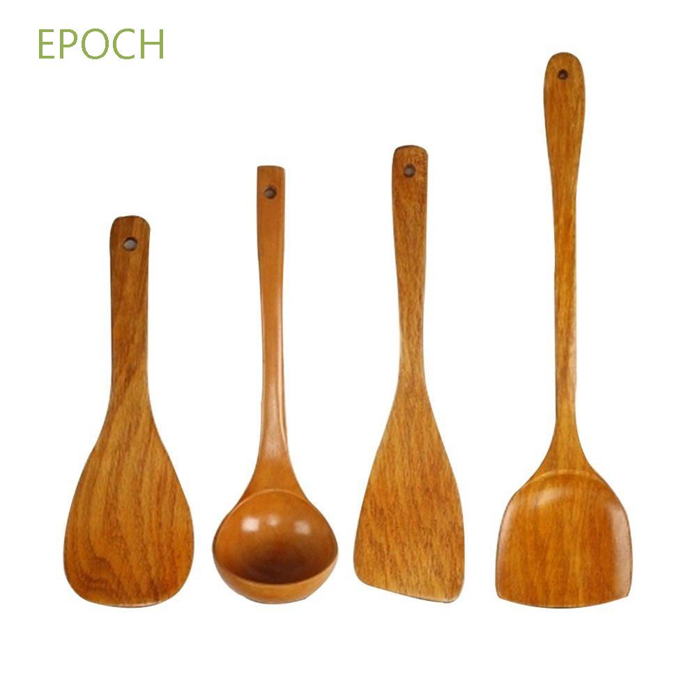 Set thìa gỗ chống dính dùng nấu ăn tiện dụng