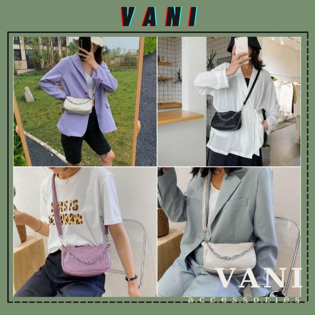 ( THANH LÝ ) Túi Xách Đeo Chéo Dây Xích Da Trơn, Túi Cối Nhiều Màu Phong Cách - Vani Store [PKTT0004]