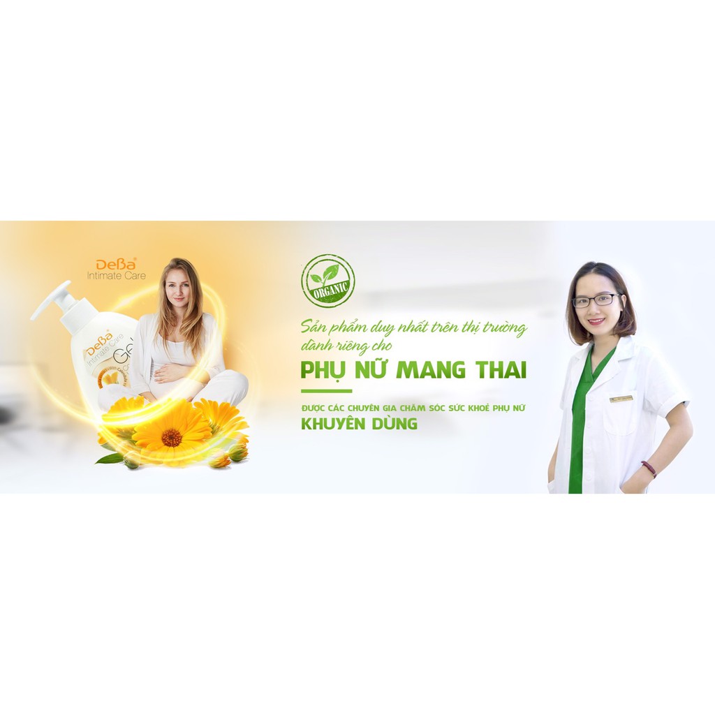 Gel vệ sinh phụ nữ Deba Intimate care Gel - Gel Lô Hội 250 ml/ Bulgaria