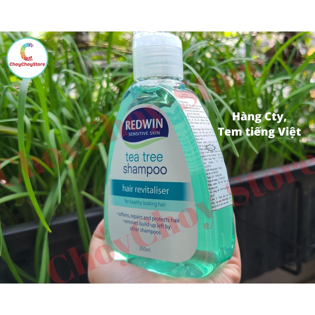 [TEM CTY] REDWIN Tea Tree Shampoo Hair Revitaliser 250mL - Dầu gội phục hồi tóc, giảm khô và gãy rụng