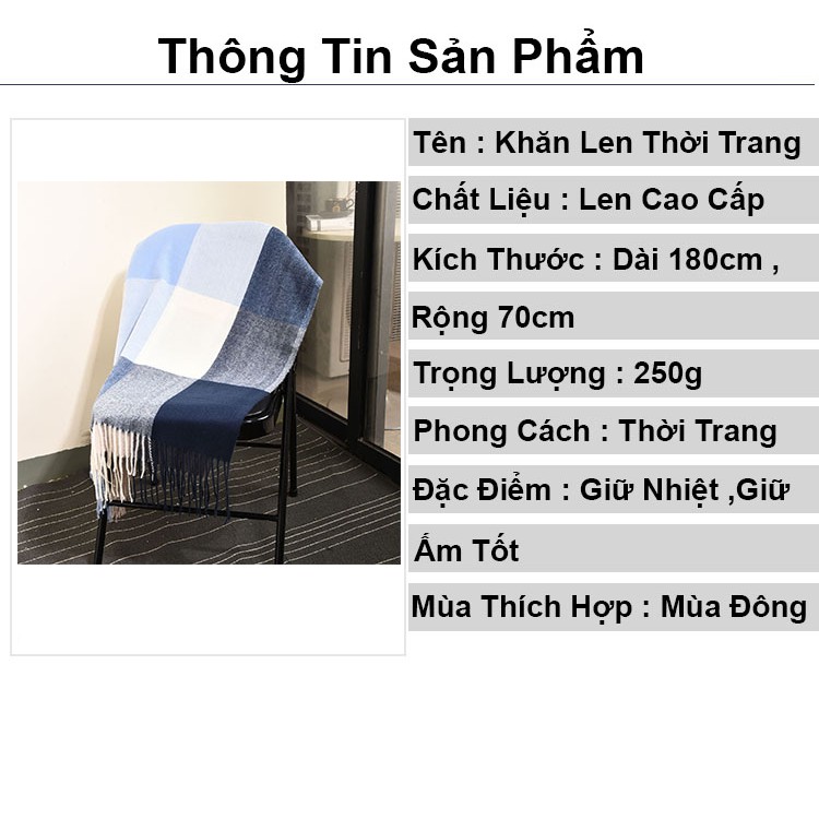 Khăn len choàng cổ nữ thời trang mùa đông cao cấp giữ nhiệt tốt phong cách khăn quàng cổ hàn quốc dễ thương