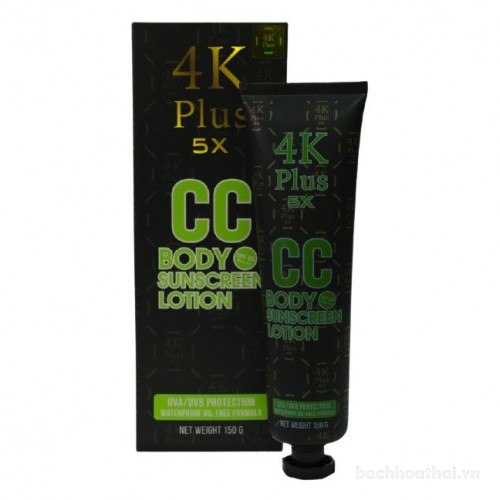 Lotion dưỡng thể chốnǥ nắng 4K Plus CC Body Sunscreen Lotion Thái Lan