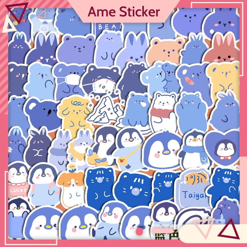 Combo 90 Sticker CHIM CÁNH CỤT XANH DỄ THƯƠNG CHIBI hình dán chống nước dán mũ bảo hiểm, laptop, vali, điện thoại [M55]