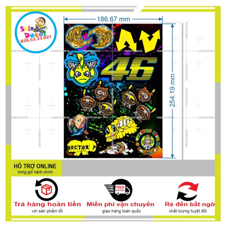 LOGO STICKER DÁN XE MÁY M66 - SHINDECAL2