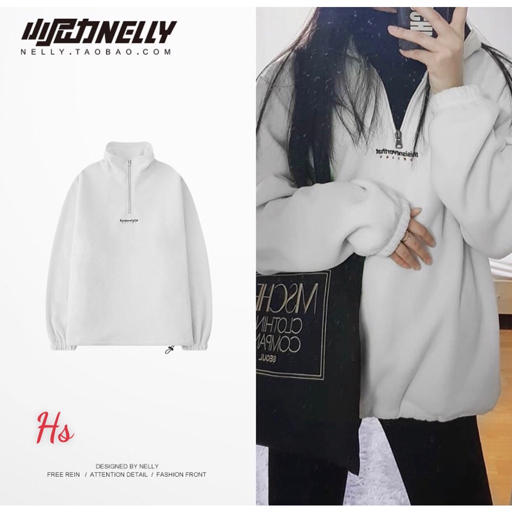 Áo sweater nỉ trắng, áo sweater lông thêu chữ Tharsheveristhis mã 593 | BigBuy360 - bigbuy360.vn