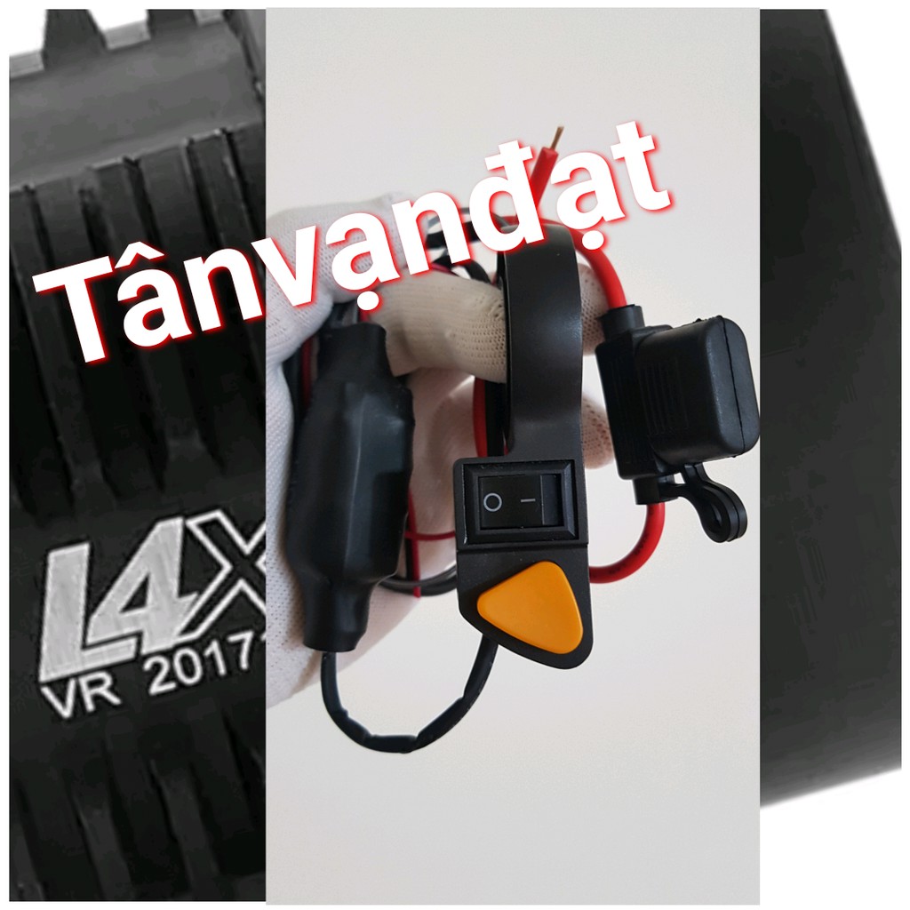 Cụm công tắc Tắt Mở màu ĐenCam có chuyển Mạch Passing cho đèn L4 L4X L6