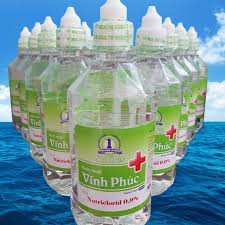 1 thùng gồm 12 chai nước muối sinh lý NaCl 0,9% Vĩnh Phúc chai 1000ml