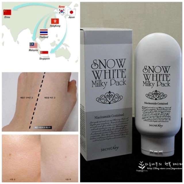 Kem tắm trắng da Snow White Milky Pack