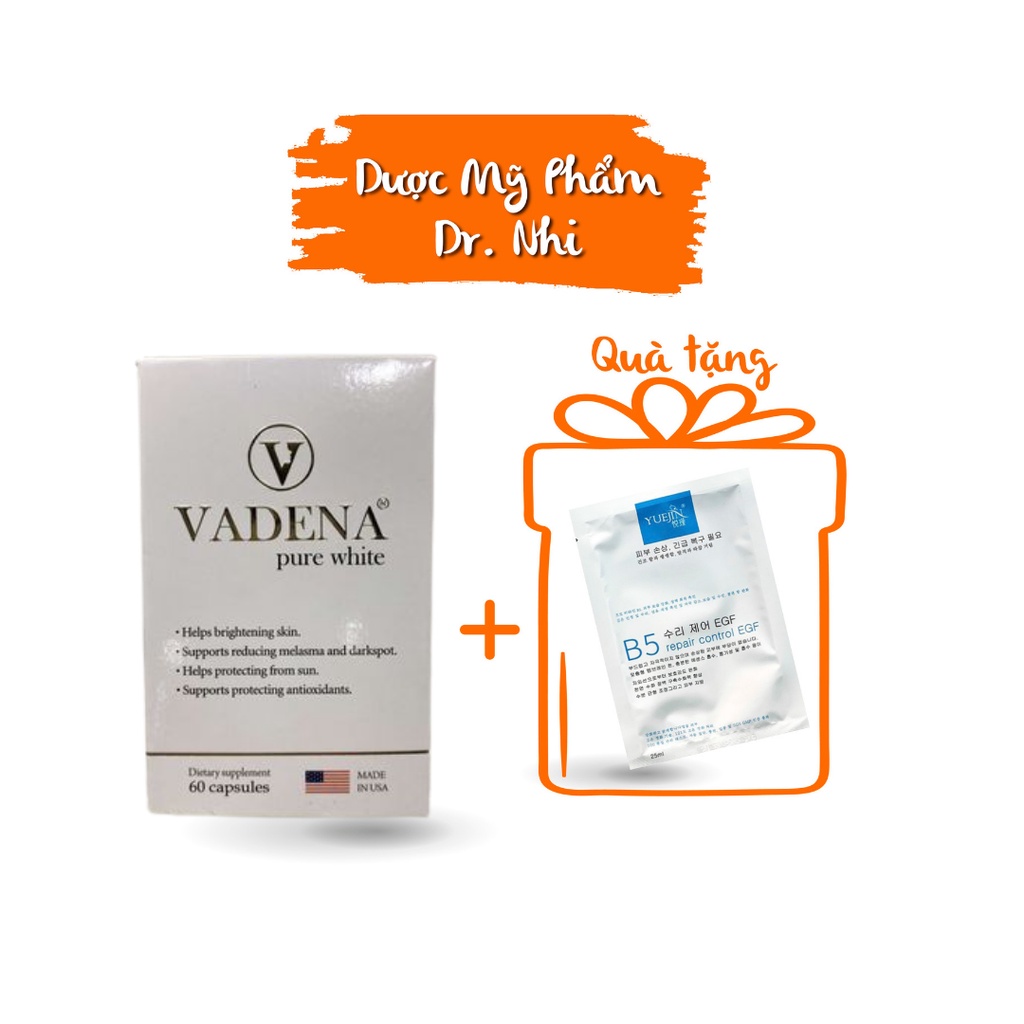 VADENA PURE WHITE - Viên uống chống nắng sáng da