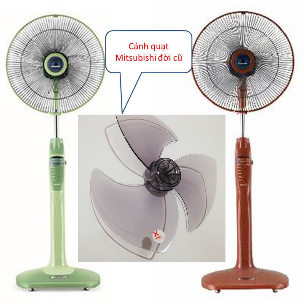 Cánh quạt cây Mitsubishi đời cũ, cánh quạt treo tường đời cũ LV16-RM, RK,RJ,...